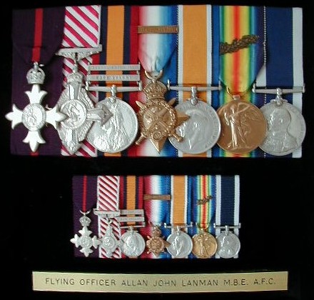The medal group of Allan John Lanman MBE AFC