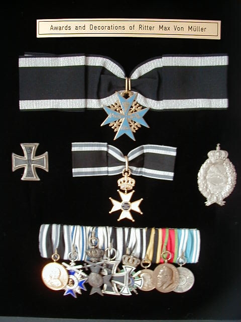 The medal group of Ritter Max Von Muller