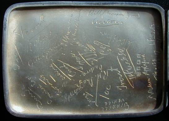 Photograph showing engravings on case