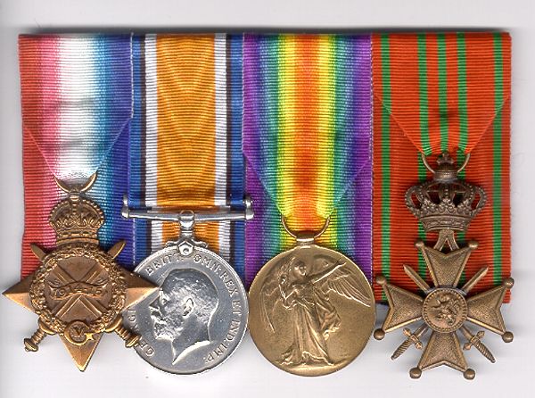 A picture of the medal group of P13168 Private William Wilkes